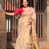 Golden Tissue Mul Cotton Saree