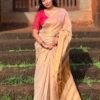 Golden Tissue Mul Cotton Saree