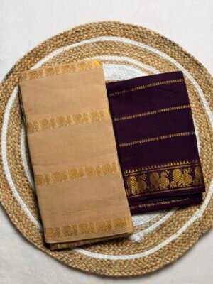 Traditional Madurai Sungudi Cotton Saree with Blouse Piece