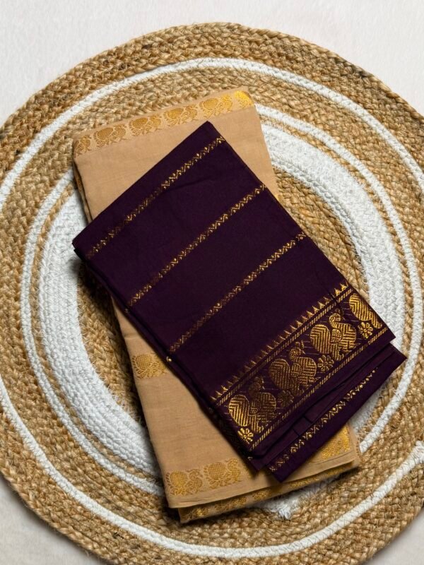 Traditional Madurai Sungudi Cotton Saree with Blouse Piece