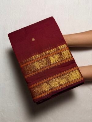 Kshetra Premium Zari Kanchi Cotton Saree