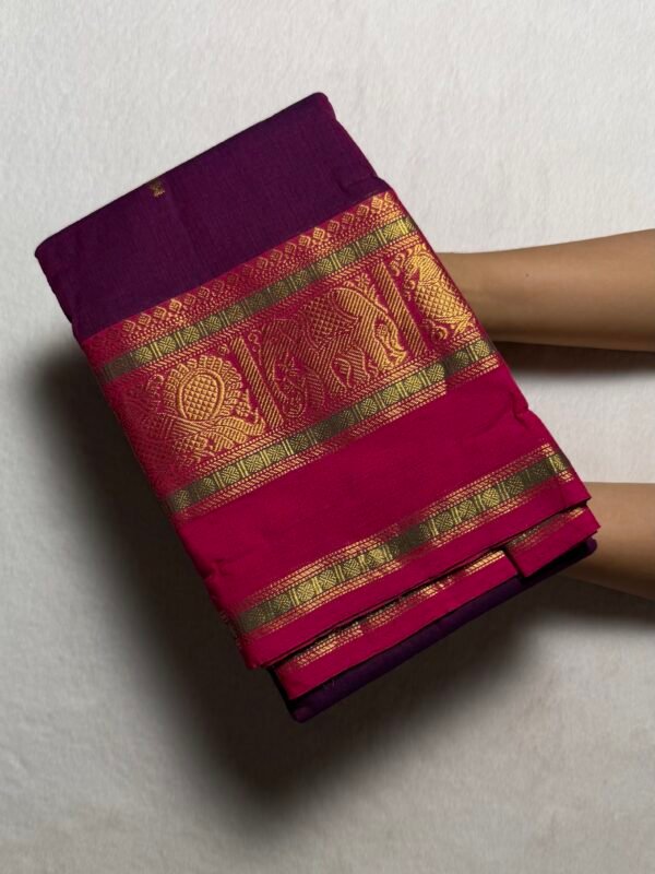 Kshetra Premium Zari Kanchi Cotton Saree