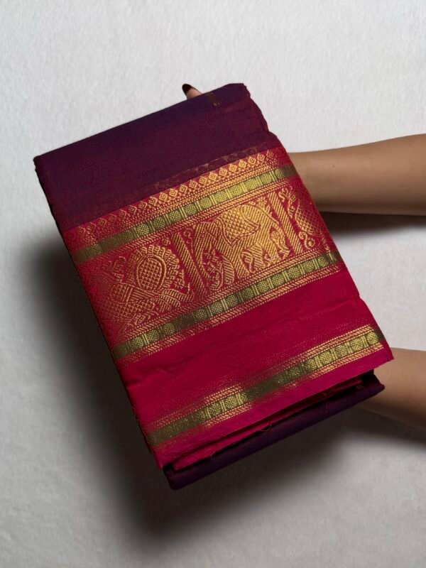 Kshetra Premium Zari Kanchi Cotton Saree