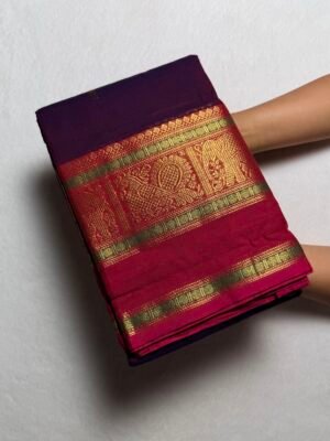 Kshetra Premium Zari Kanchi Cotton Saree