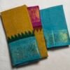 Traditional Ganga Jamuna Madurai Sungudi Cotton Saree with Blouse Piece
