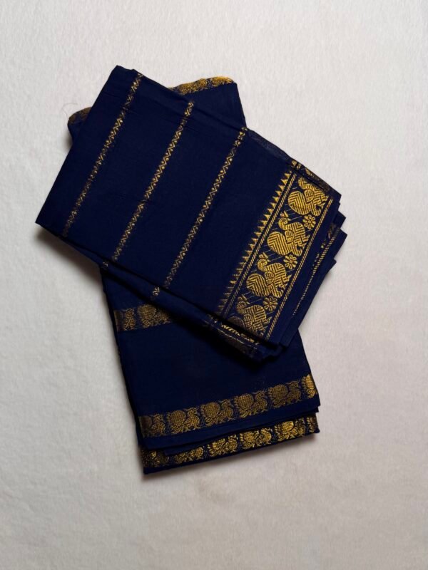 Traditional Madurai Sungudi Cotton Saree with Blouse Piece