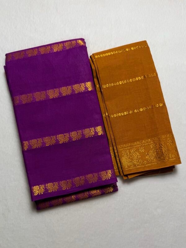 Traditional Madurai Sungudi Cotton Saree with Blouse Piece