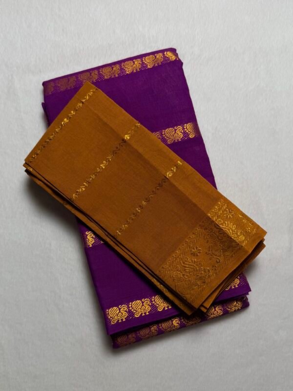Traditional Madurai Sungudi Cotton Saree with Blouse Piece