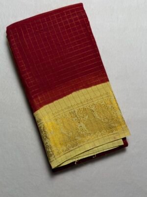 Traditional Madurai Sungudi Cotton Saree with Blouse Piece