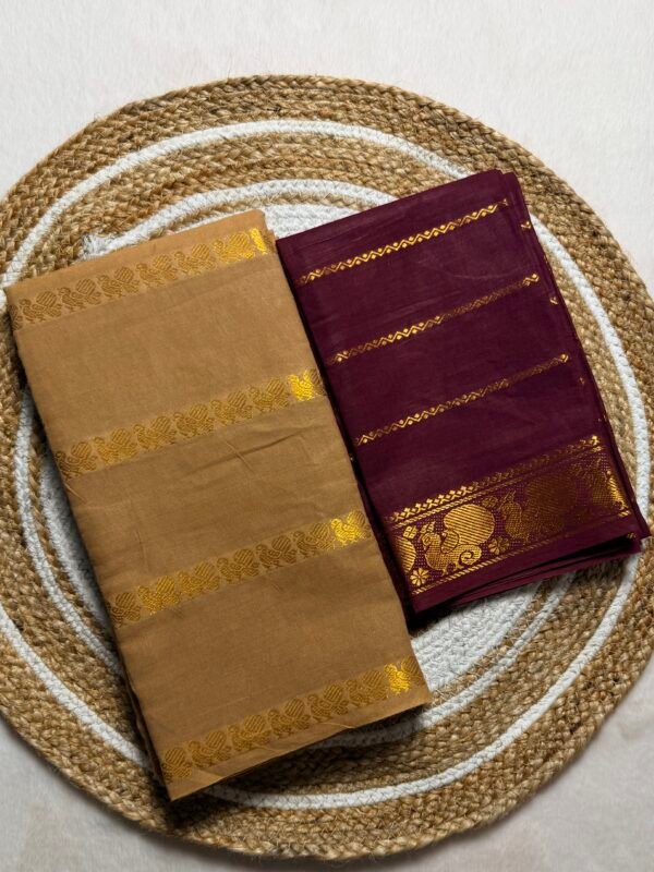 Traditional Madurai Sungudi Cotton Saree with Blouse Piece