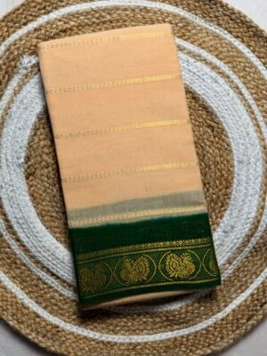 Traditional Madurai Sungudi Cotton Saree with Blouse Piece