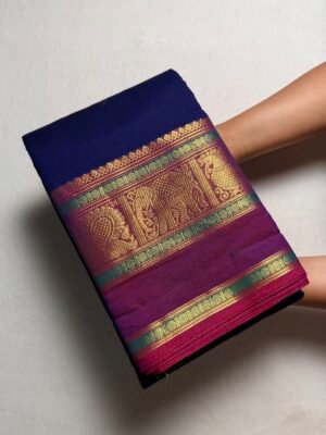 Kshetra Premium Zari Kanchi Cotton Saree
