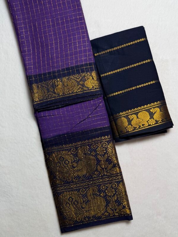 Traditional Madurai Sungudi Cotton Saree with Blouse Piece