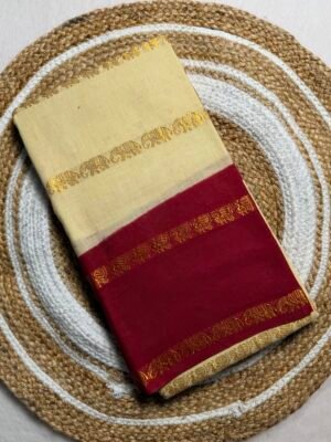Traditional Madurai Sungudi Cotton Saree with Blouse Piece