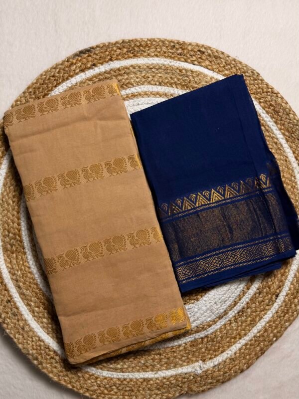 Traditional Madurai Sungudi Cotton Saree with Blouse Piece