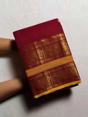 Premium Zari Kanchi Cotton Saree