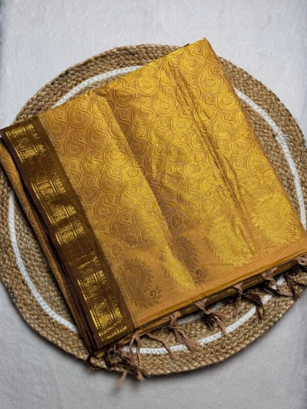 Grand Pallu Premium Zari Kanchi Cotton Saree