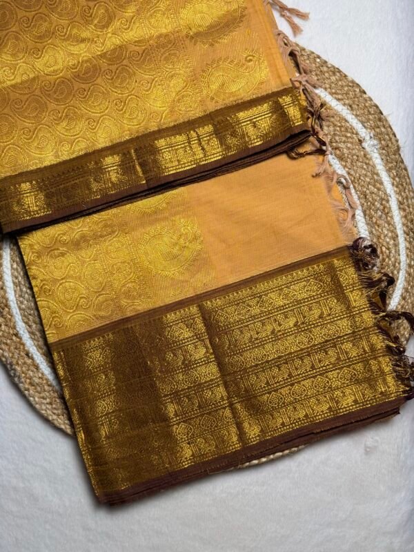Grand Pallu Premium Zari Kanchi Cotton Saree