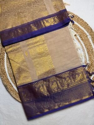 Grand Pallu Premium Zari Kanchi Cotton Saree