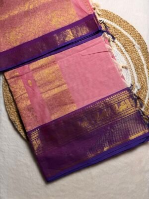 Grand Pallu Premium Zari Kanchi Cotton Saree