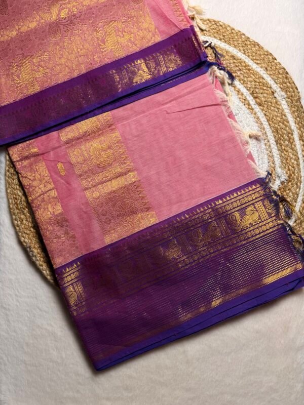 Grand Pallu Premium Zari Kanchi Cotton Saree